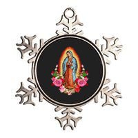 Our Lady Virgen De Guadalupe Virgin Mary Gracias Madre Mía Metallic Star Ornament