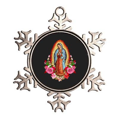 Our Lady Virgen De Guadalupe Virgin Mary Gracias Madre Mía Metallic Star Ornament