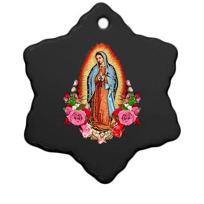 Our Lady Virgen De Guadalupe Virgin Mary Gracias Madre Mía Ceramic Star Ornament