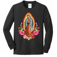 Our Lady Virgen De Guadalupe Virgin Mary Gracias Madre Mía Kids Long Sleeve Shirt