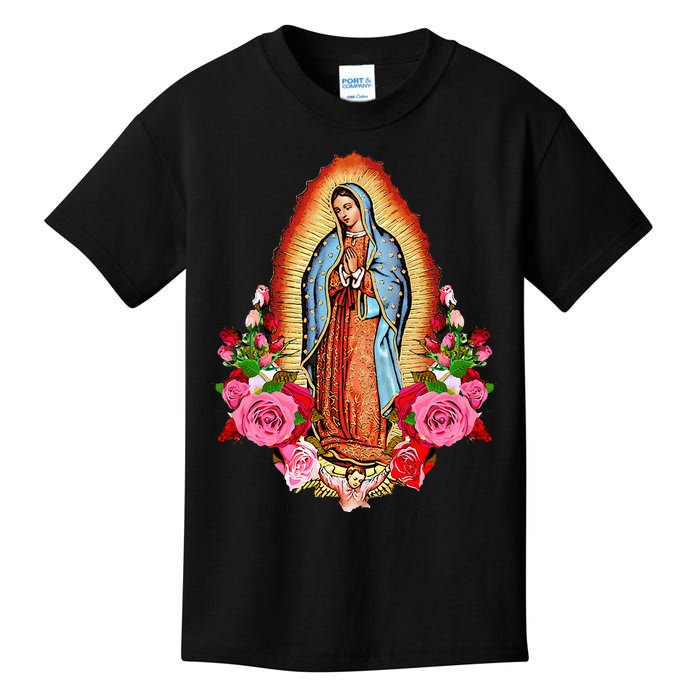 Our Lady Virgen De Guadalupe Virgin Mary Gracias Madre Mía Kids T-Shirt