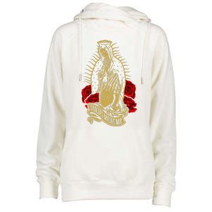 Our Lady Virgen De Guadalupe Virgin Mary Gracias Madre Mía  Womens Funnel Neck Pullover Hood