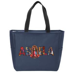 Our Lady Virgen De Guadalupe Abuela Latina Mexican Zip Tote Bag