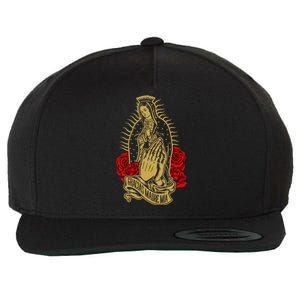 Our Lady Virgen De Guadalupe Virgin Mary Gracias Madre Mía  Wool Snapback Cap