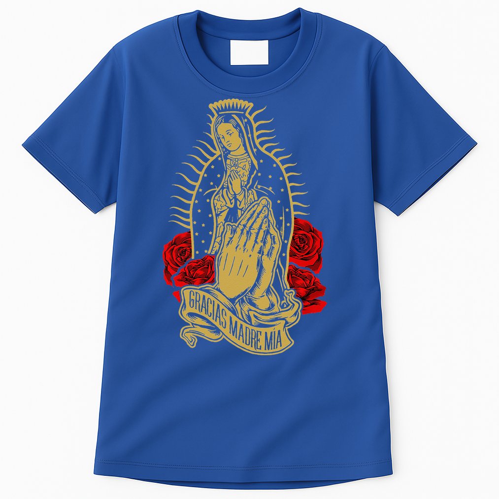 Our Lady Virgen De Guadalupe Virgin Mary Gracias Madre Mía  Tall T-Shirt