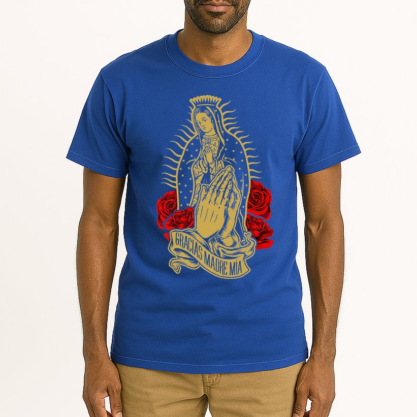 Our Lady Virgen De Guadalupe Virgin Mary Gracias Madre Mía  Tall T-Shirt