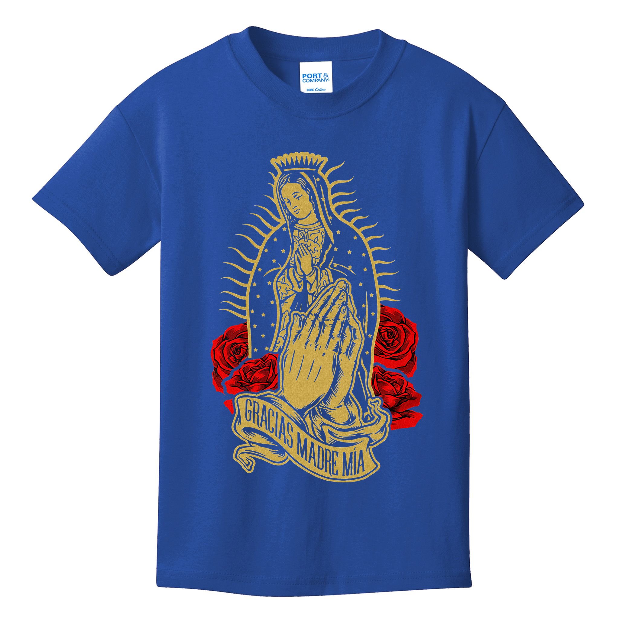 Our Lady Virgen De Guadalupe Virgin Mary Gracias Madre Mía  Kids T-Shirt