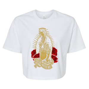 Our Lady Virgen De Guadalupe Virgin Mary Gracias Madre Mía  Bella+Canvas Jersey Crop Tee