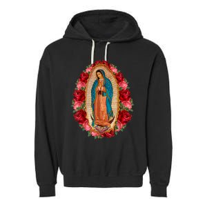 Our Lady Virgen De Guadalupe Virgin Mary Gracias Madre Garment-Dyed Fleece Hoodie