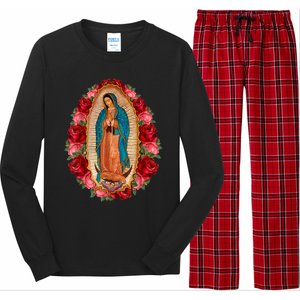 Our Lady Virgen De Guadalupe Virgin Mary Gracias Madre Long Sleeve Pajama Set