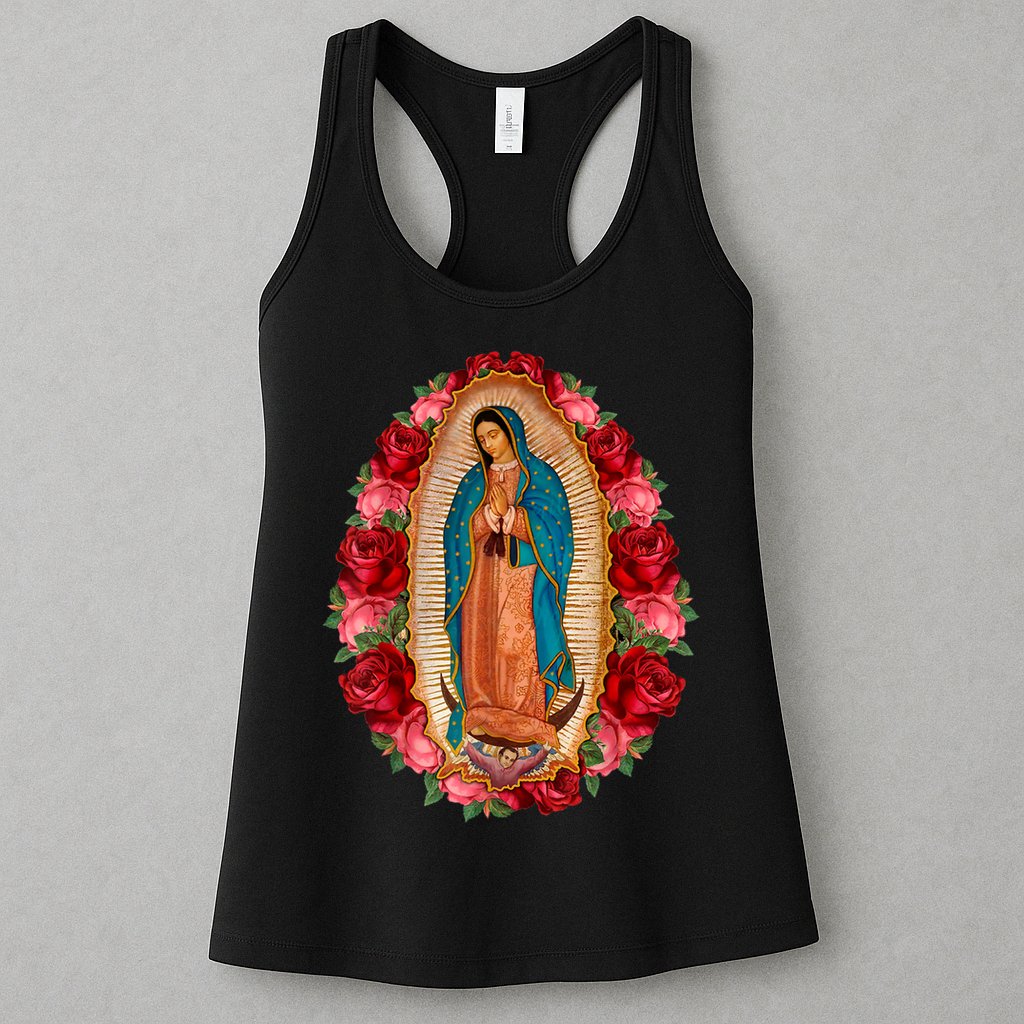 Our Lady Virgen De Guadalupe Virgin Mary Gracias Madre Womens Tank Top