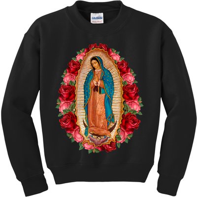 Our Lady Virgen De Guadalupe Virgin Mary Gracias Madre Kids Sweatshirt
