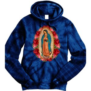 Our Lady Virgen De Guadalupe Virgin Mary Gracias Madre Tie Dye Hoodie