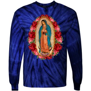 Our Lady Virgen De Guadalupe Virgin Mary Gracias Madre Tie-Dye Long Sleeve Shirt