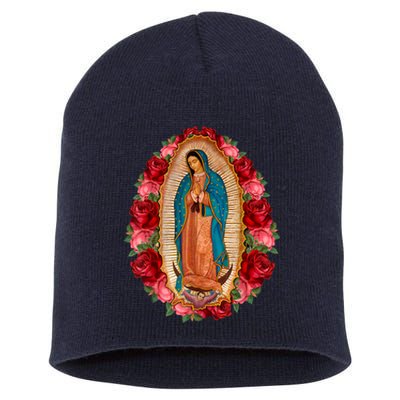 Our Lady Virgen De Guadalupe Virgin Mary Gracias Madre Short Acrylic Beanie