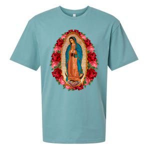 Our Lady Virgen De Guadalupe Virgin Mary Gracias Madre Sueded Cloud Jersey T-Shirt