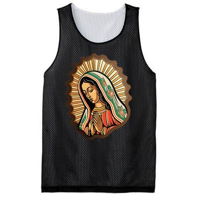 Our Lady Virgen De Guadalupe Mexico Religious Mesh Reversible Basketball Jersey Tank