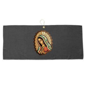 Our Lady Virgen De Guadalupe Mexico Religious Large Microfiber Waffle Golf Towel