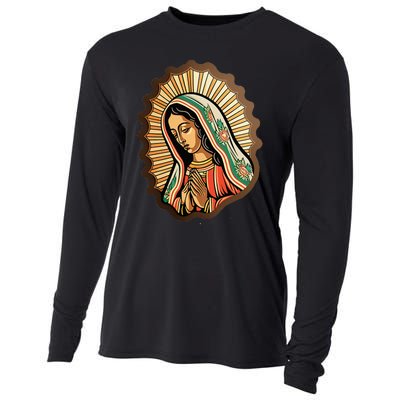 Our Lady Virgen De Guadalupe Mexico Religious Cooling Performance Long Sleeve Crew