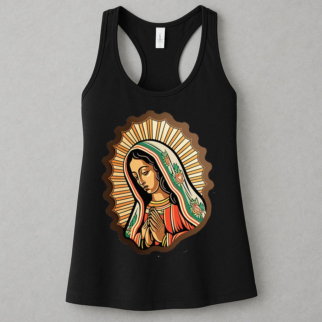 Our Lady Virgen De Guadalupe Mexico Religious Womens Tank Top