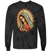 Our Lady Virgen De Guadalupe Mexico Religious Tie-Dye Long Sleeve Shirt