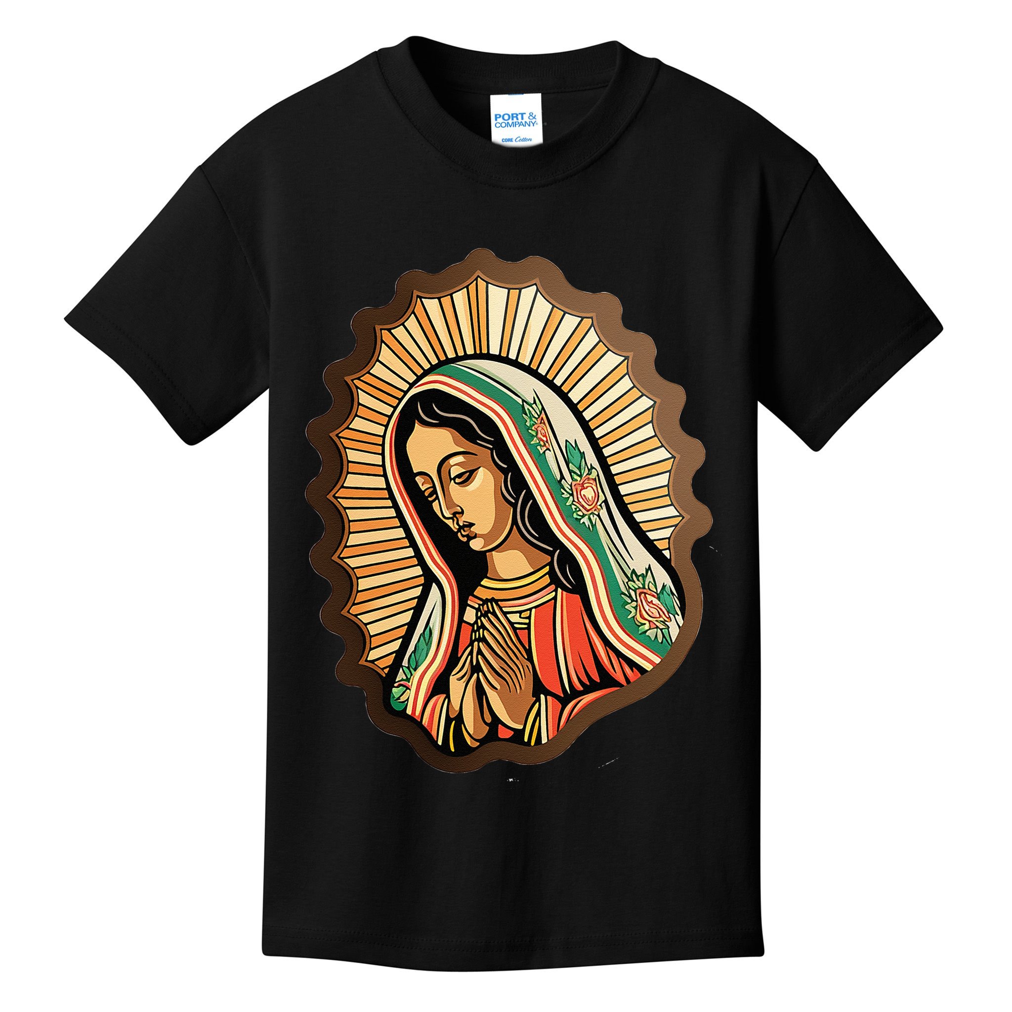 Our Lady Virgen De Guadalupe Mexico Religious Kids T-Shirt