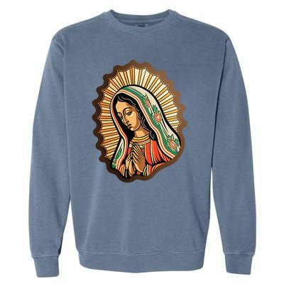 Our Lady Virgen De Guadalupe Mexico Religious Garment-Dyed Sweatshirt