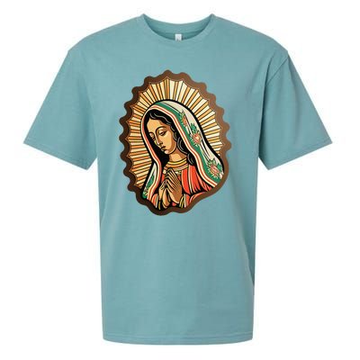 Our Lady Virgen De Guadalupe Mexico Religious Sueded Cloud Jersey T-Shirt