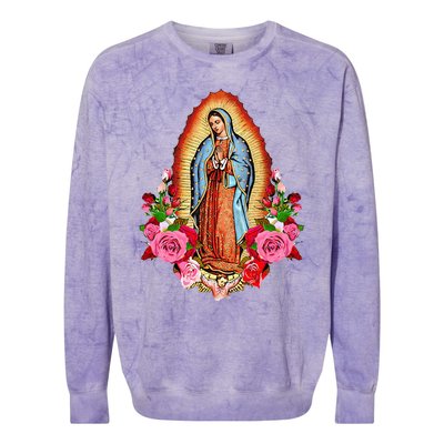 Our Lady Virgen De Guadalupe Virgin Mary Gracias Madre Mía Colorblast Crewneck Sweatshirt