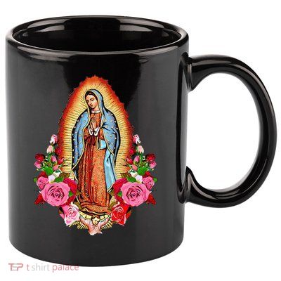 Our Lady Virgen De Guadalupe Virgin Mary Gracias Madre Mía 11oz C Handle Ceramic Mug