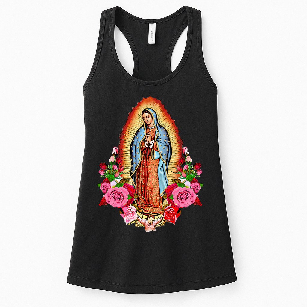 Our Lady Virgen De Guadalupe Virgin Mary Gracias Madre Mía Womens Tank Top