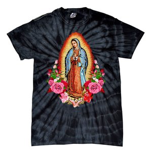 Our Lady Virgen De Guadalupe Virgin Mary Gracias Madre Mía Tie-Dye T-Shirt