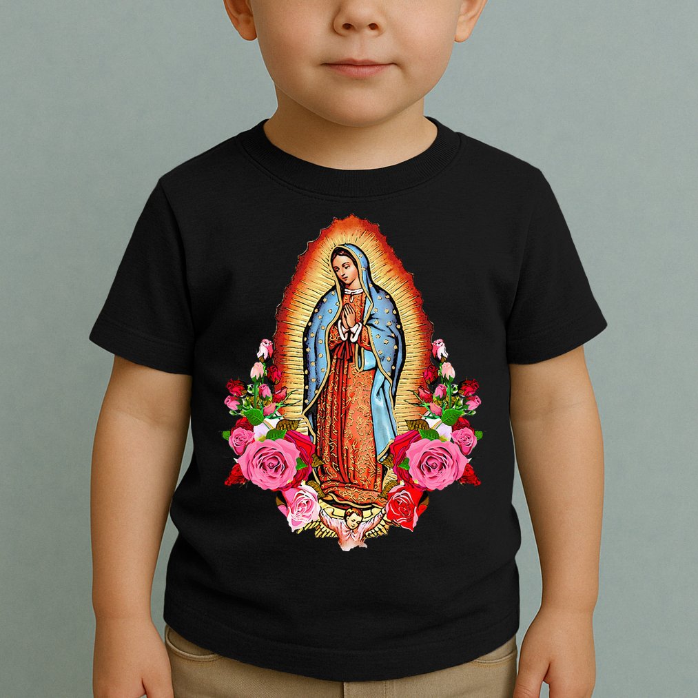 Our Lady Virgen De Guadalupe Virgin Mary Gracias Madre Mía Toddler T-Shirt