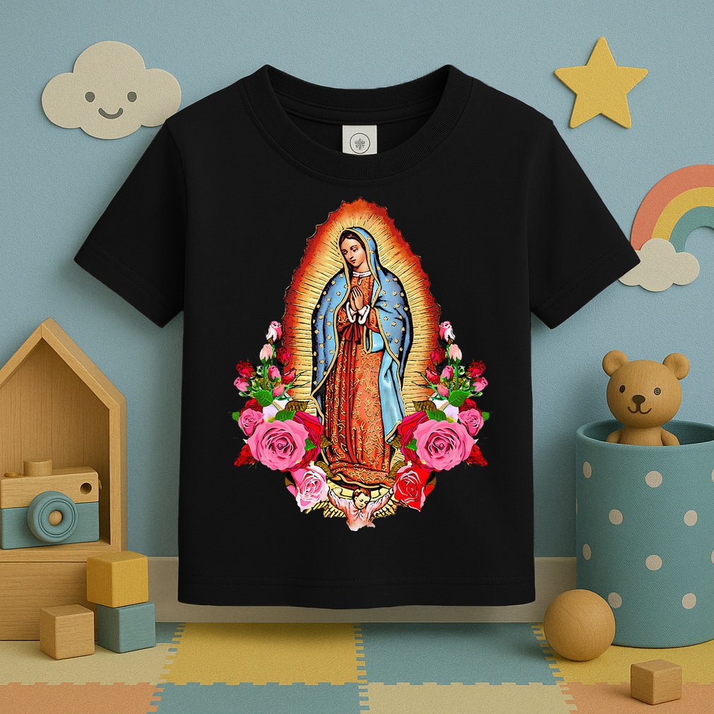 Our Lady Virgen De Guadalupe Virgin Mary Gracias Madre Mía Toddler T-Shirt