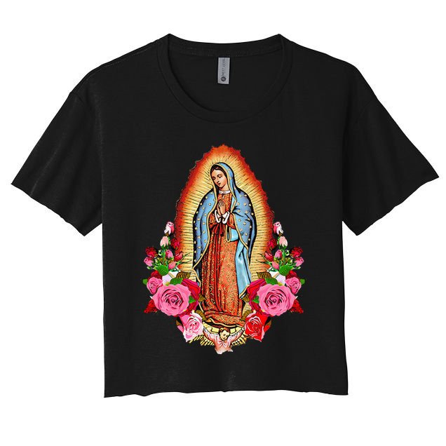 Our Lady Virgen De Guadalupe Virgin Mary Gracias Madre Mía Crop Top