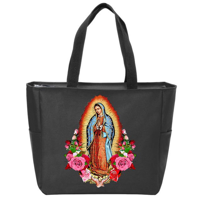 Our Lady Virgen De Guadalupe Virgin Mary Gracias Madre Mía Zip Tote Bag