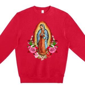 Our Lady Virgen De Guadalupe Virgin Mary Gracias Madre Mía Premium Crewneck Sweatshirt