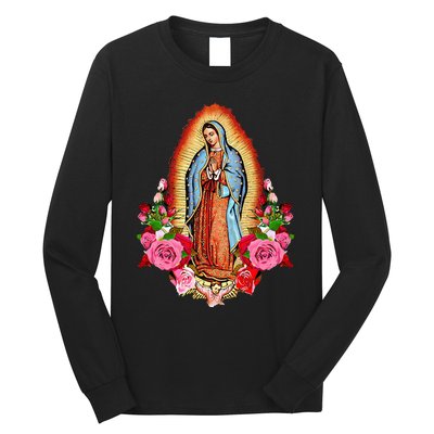 Our Lady Virgen De Guadalupe Virgin Mary Gracias Madre Mía Long Sleeve Shirt