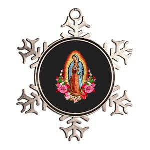 Our Lady Virgen De Guadalupe Virgin Mary Gracias Madre Mía Metallic Star Ornament