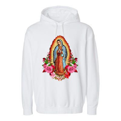 Our Lady Virgen De Guadalupe Virgin Mary Gracias Madre Mía Garment-Dyed Fleece Hoodie