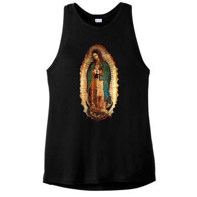 Our Lady Virgen De Guadalupe Maria Virgin Mary Ladies PosiCharge Tri-Blend Wicking Tank