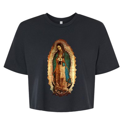 Our Lady Virgen De Guadalupe Maria Virgin Mary Bella+Canvas Jersey Crop Tee