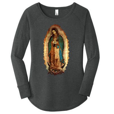 Our Lady Virgen De Guadalupe Maria Virgin Mary Women's Perfect Tri Tunic Long Sleeve Shirt