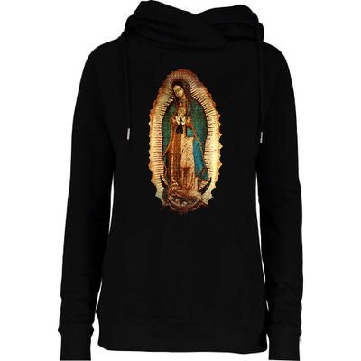 Our Lady Virgen De Guadalupe Maria Virgin Mary Womens Funnel Neck Pullover Hood