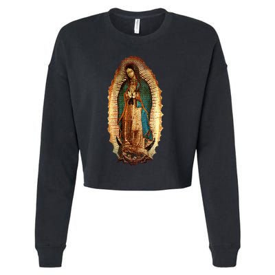 Our Lady Virgen De Guadalupe Maria Virgin Mary Cropped Pullover Crew