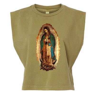 Our Lady Virgen De Guadalupe Maria Virgin Mary Garment-Dyed Women's Muscle Tee