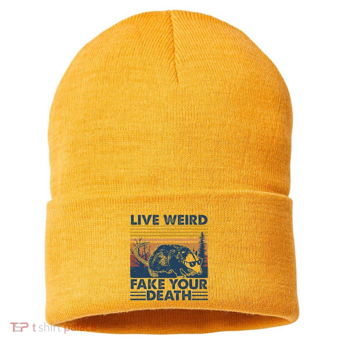 Opossum Live Weird Fake Your Death Sustainable Knit Beanie