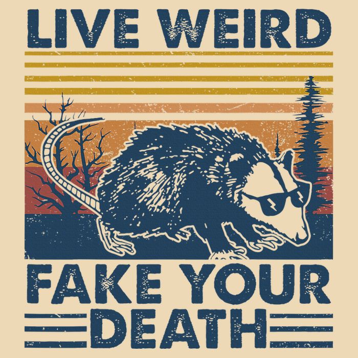 Opossum Live Weird Fake Your Death Drawstring Bag