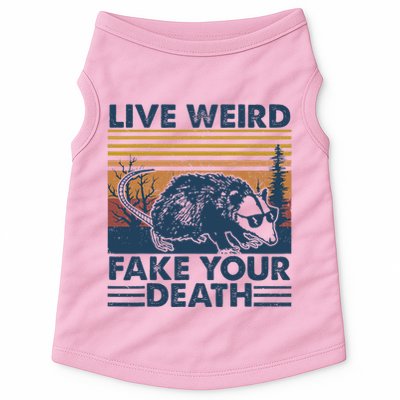 Opossum Live Weird Fake Your Death Doggie Tank