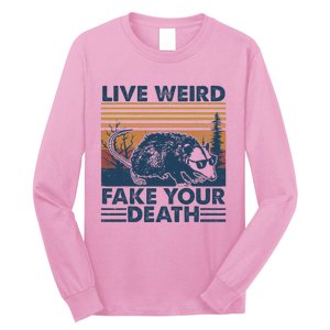 Opossum Live Weird Fake Your Death Long Sleeve Shirt